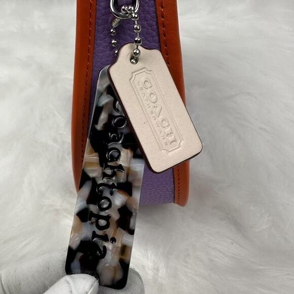 Coach Ergo Bag In Coachtopia Leather Shoulder CK112 Iris Sun Orange Rainbow NWT - Picture 4 of 7